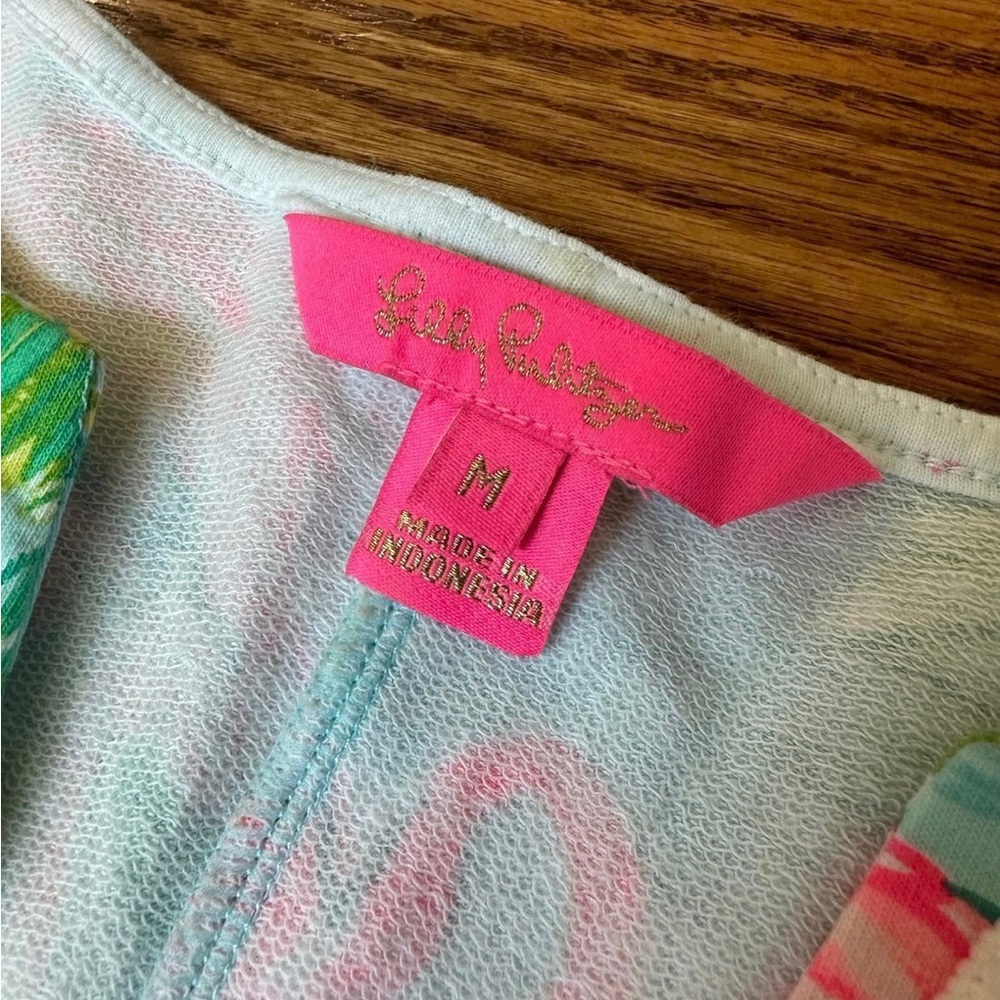 Lilly Pulitzer Pink and Blue Flamingo Dress - Picture 5 of 8